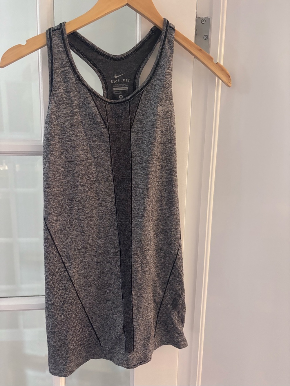 Nike Grey Heather Racerback Performance Tank Top - Picture 2 of 4